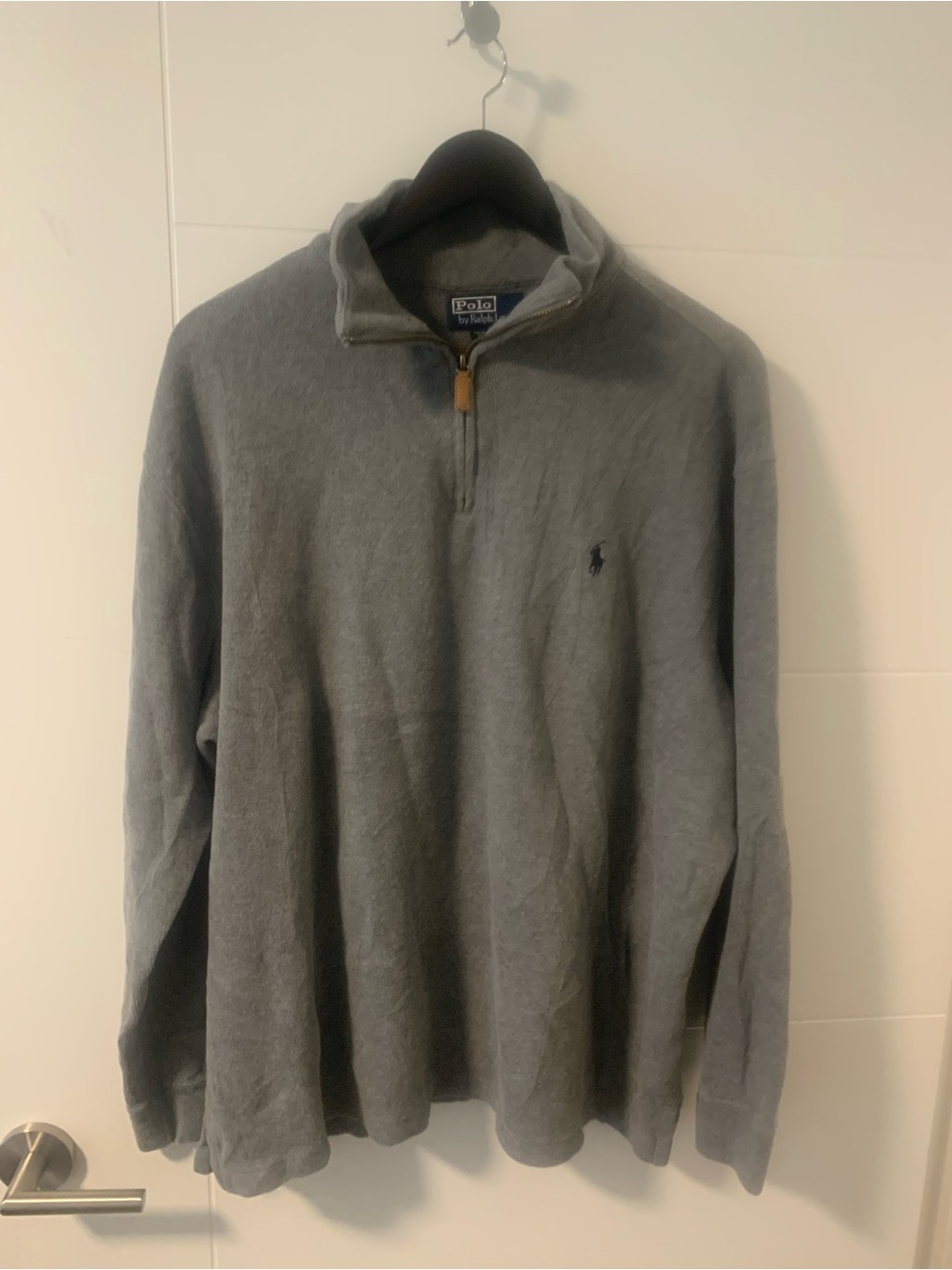 Polo by Ralph Lauren Men’s Grey Quarter-Zip Sweater A14